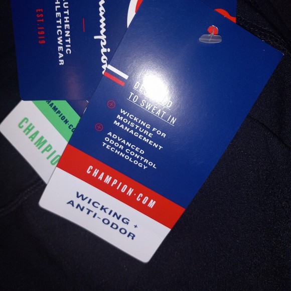 Champion Black Athleticwear Soft Touch Eco Jogger Size S Wicking Pockets NEW - Picture 10 of 11